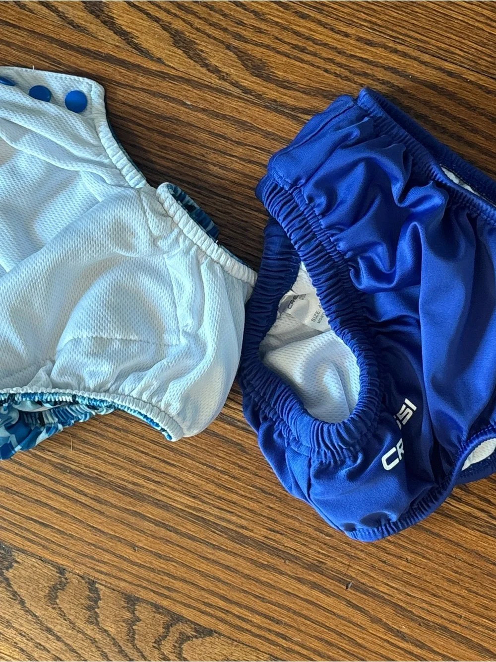 Kids Reusable Swim Diapers (2) - Solid Royal Blue & Ocean Print